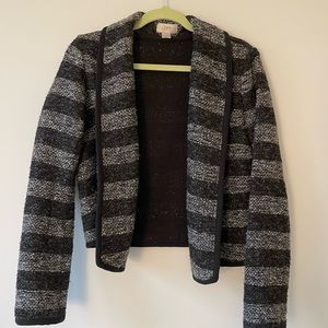 Striped Tweed Coat